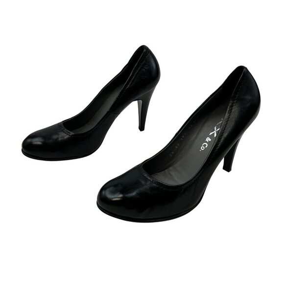 YKX & Co. Womens Round Toe High Heels Slip On Black Size EU 42 US 11 - Picture 1 of 10